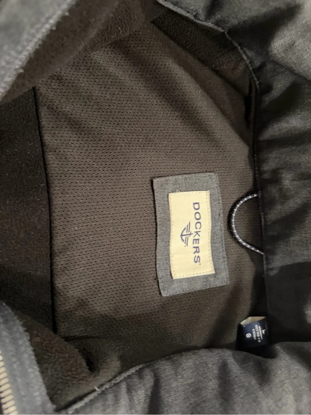 Dockers Men's Charcoal Zip-Front Lightweight Jacket
